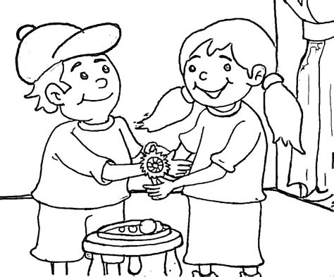 Raksha Bandhan Coloring Pages - Free Printable Coloring Pages for Kids