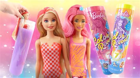 Water Color Reveal Toys Barbie Doll Fruits And Tie Dye Youtube