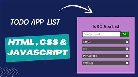 Todo List Using Javascript How To Create A Todo List In Javascript