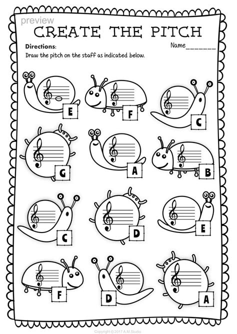 Treble Clef Tracing Music Notes Worksheets For Spring Musik Lernen