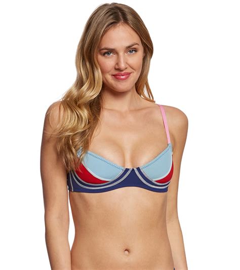 Cynthia Rowley Colorblock Bikini Top At Swimoutlet Free Shipping