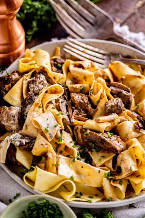 Crock Pot Beef Stroganoff Recipe The Food Charlatan