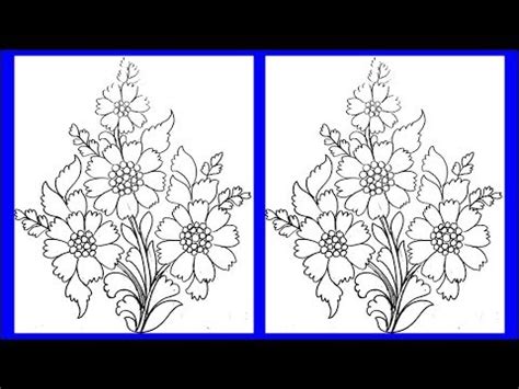 How To Draw Embroidery Butta Design Simple Way || Pencil Art - YouTube