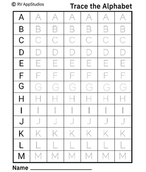 Capital Letter Alphabet Tracing Worksheets