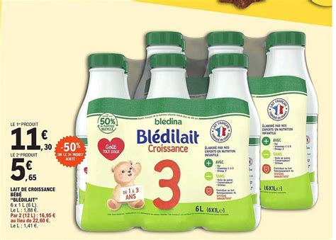 Promo Lait De Croissance B B Bl Dilait Chez E Leclerc Icatalogue Fr