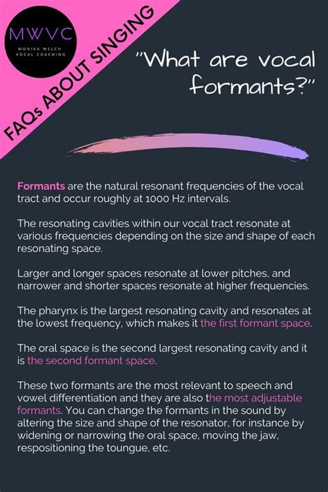 Faqs And Fun Facts About The Voice What Are Vocal Formants Vocal