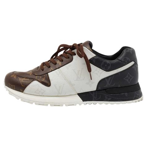 Louis Vuitton Brownblack Monogram Canvas Lace Up Sneakers Size 415 For Sale At 1stdibs