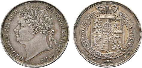 Großbritannien Shilling 1825 George IV 1820 1830 Schöne Patina Sehr