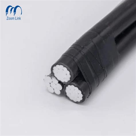 Tuplex Service Drop Cable Aluminum Conductor Steel Reinforced XLPE PE