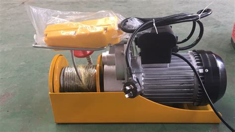 Pa1000 Mini Electric Wire Rope Hoist 1000kg With Urgent Stop Switch And