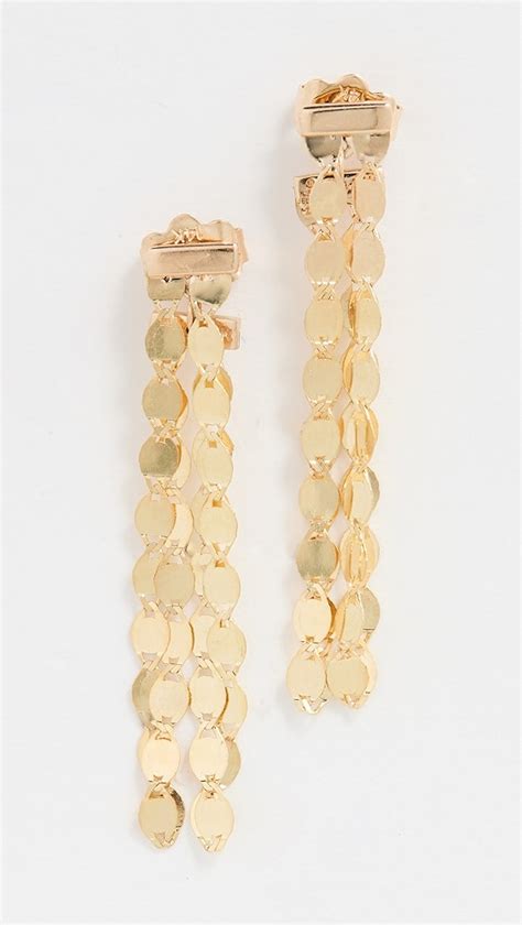 LANA Petite Nude Fringe Linear Earrings Shopbop