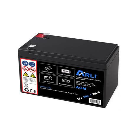 Arli Agm Blei Akku V Ah Hr Batterie Arli Gmbh Ihr Shop F R