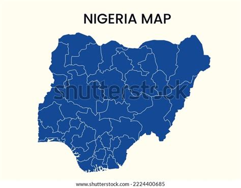 Map Nigeria Solid Map Nigeria Nigeria Stock Vector Royalty Free 2224400685 Shutterstock