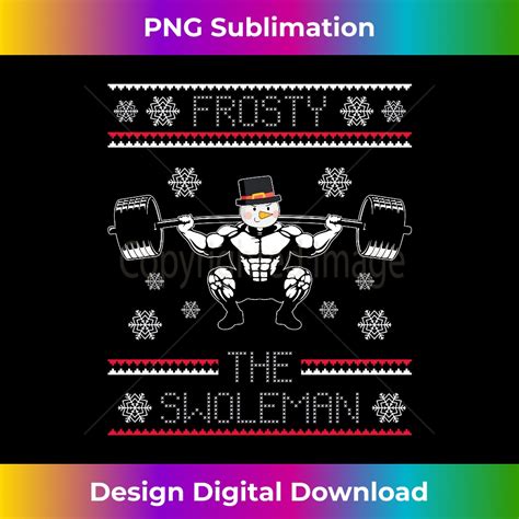 Funny Frosty Swoleman Bodybuilding Snowman Christmas Gym Lon Inspire