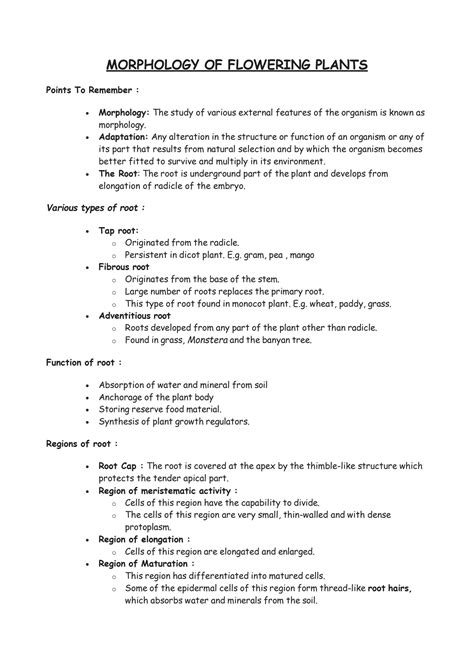 SOLUTION 3 Morphology Of Flowering Plants Xi Botany Chapter 3 Studypool