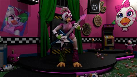 Fnaf Blender Green Room Glamrock Chica By Mikol1987 On Deviantart