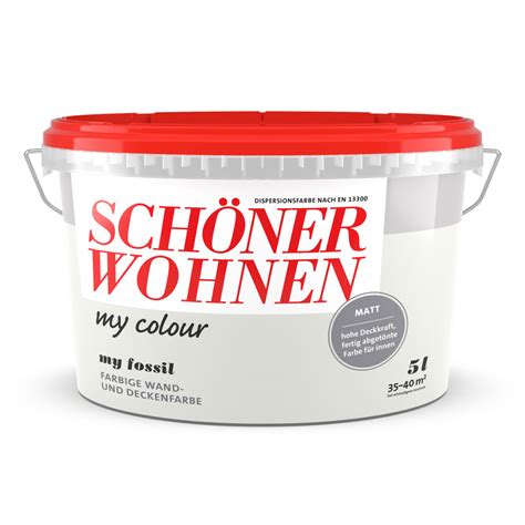 Sch Ner Wohnen Farbe Wandfarbe My Colour Fossil L