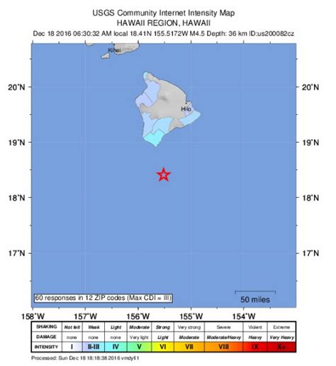 Magnitude 4.5 Earthquake South of Island of Hawaiʻi : Big Island Now