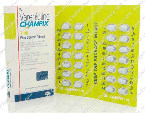 Champix 05 Mg And 1 Mg Tablets Chantix Starter Pack Dosage Side