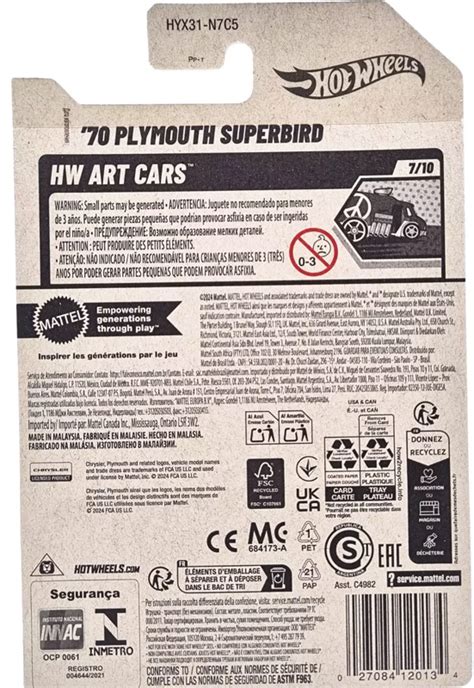 Hot Wheels Plymouth Superbird Mainline Hw Art Cars