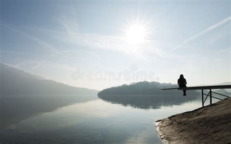 Enjoying Nature, Self-reflection. Stock Image - Image of shore, travel ...