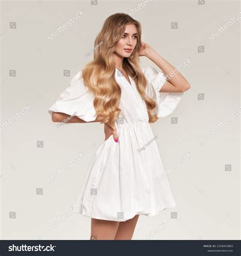 Blonde Girl Perfect Makeup Smiling Beautiful Stock Photo 2158453883 Shutterstock