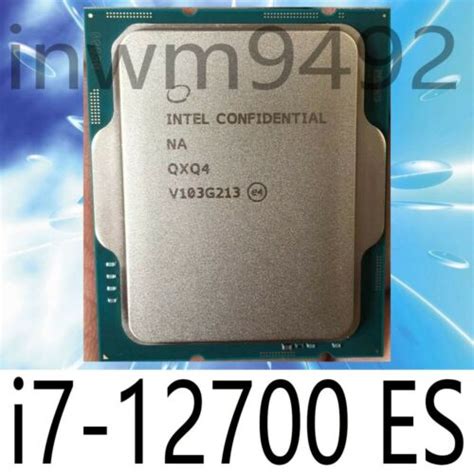 Intel Core I7 12700 Es Version Qxq4 Lga 1700 Interface 84 12 Cores 20