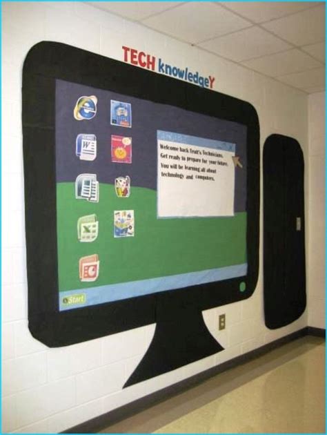 Very Creative Computer Lab Bulletin Board Decoration Ideas Home Build Designs Computer Lab