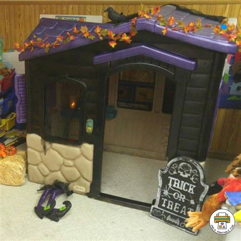 Plastic Playhouse Halloween Makeover Pre K Printable Fun