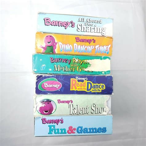 Lot Of 6 Barney Vhs Tapes Barney And Friends Vintage Lot 6 Barney Vhs Video Tapes Sing Along