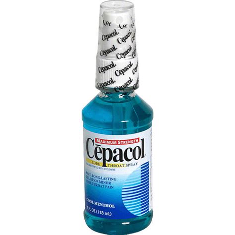 Cepacol Sore Throat Spray Maximum Strength Cool Menthol Stuffing