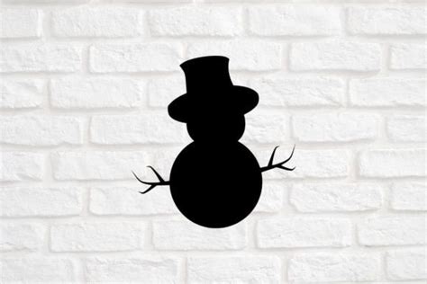 Snowman Silhouette Vector Graphic By Magaart Creative Fabrica