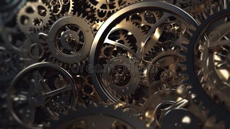 Cogs And Gear Wheels Mechanisms Background Industrial Machine