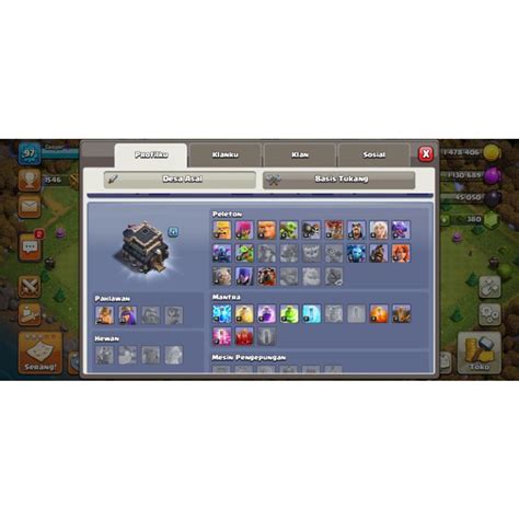 Jual Akun Coc TH9 Shopee Indonesia