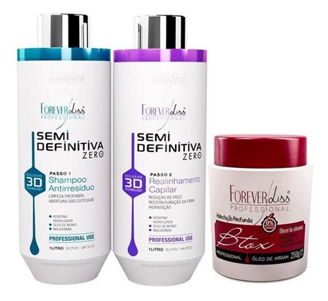 Forever Liss Semi Definitiva 3d Botox Argan Sem Formol 250g