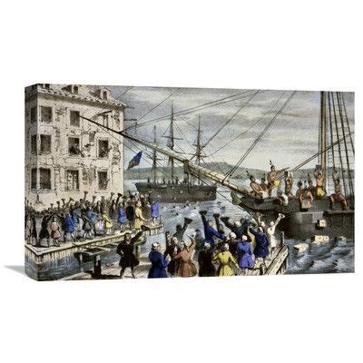 Global Gallery Destruction Of Tea At Boston Harbor By Currier And