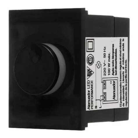 Dimmer Regulador Luminoso Sica Silight Apto Led W Negro Env O Gratis