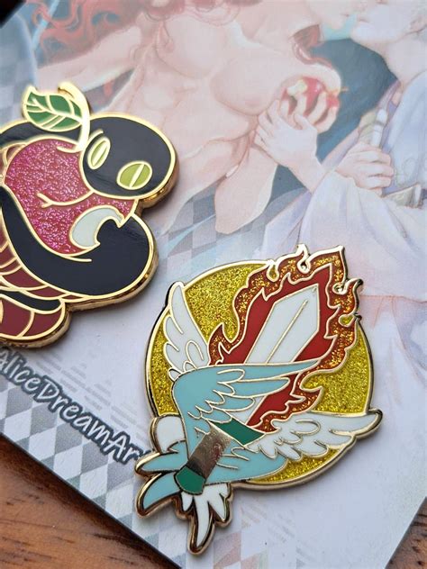 Good Omens Enameled Metal Badge Set Etsy