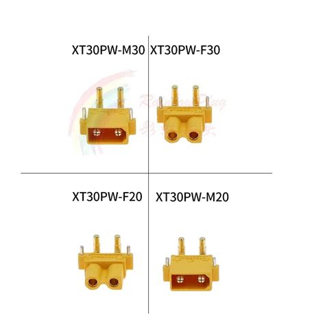 Amass XT30PW Female Male PCB Board Plug Banana XT30 Connector XT30PW M