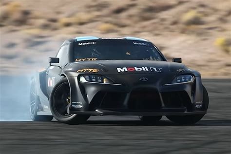 Watch Ryan Tuerck S V Powered Toyota Gr Supra Hit The Track Carbuzz