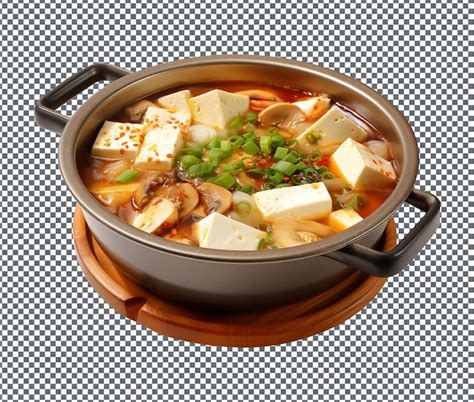 Premium PSD Delicious Tofu Hot Pot A Japanese Isolated On Transparent Background