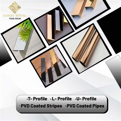 T Profile Decorative Stainless Steel Pvd Coated Profiles For