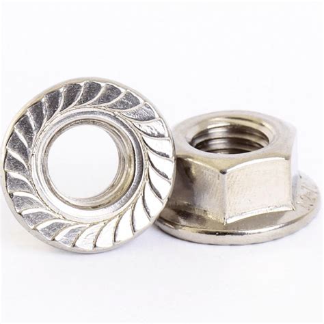 Hexagon Flange Nuts Stainless Steel Flange Hex Nuts Nylon Lock Nut