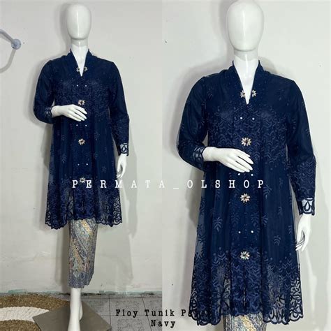 Jual Permata Olshop Setelan Kebaya Kartini Floy Payet Modern Kebaya