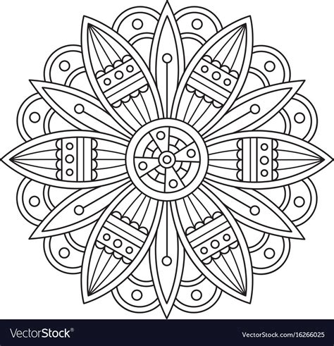 Mandala coloring page Royalty Free Vector Image