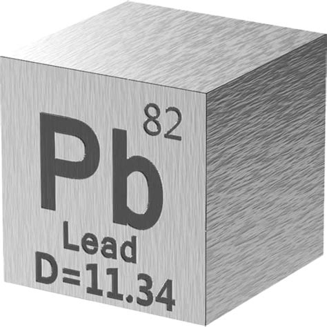 Lead Cube Metal Element Cubes Laser Engraved Density Cube Set For A