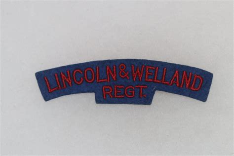 Original Ww Army Canadian Lincoln Welland Regiment Canada Cloth