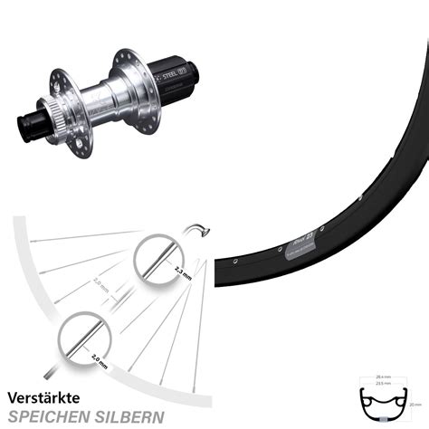 Ryde Rival Hinterrad Zoll Mit Kx E Silbern Eloxiert X Mm