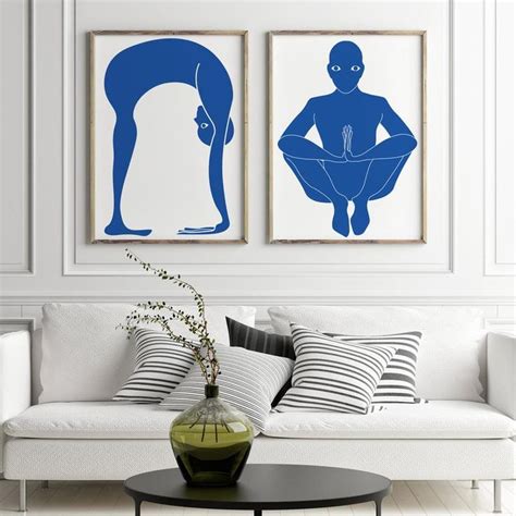 Yoga Wandkunst Minimalistisches Poster Yoga Studio Dekor Yoga Pose