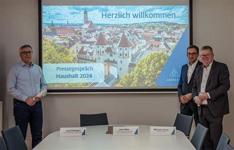 Stadt Amberg Pr Sentierte Den Haushaltsplan F R Pro Kopf